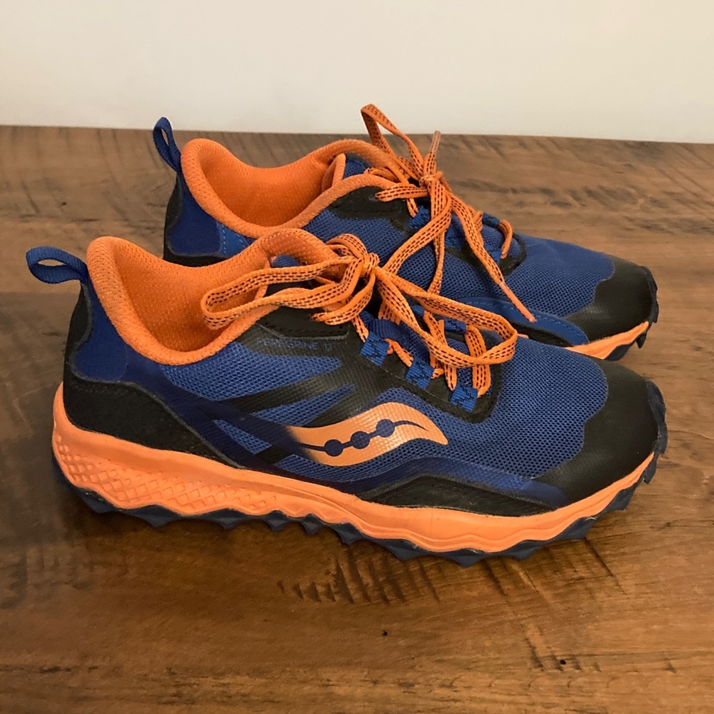 Saucony Kids' Vibrant Blue and Orange Sneakers